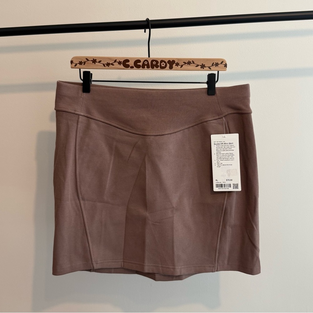 NWT Lululemon Scuba High-Rise Mini Skirt - Taupetastic